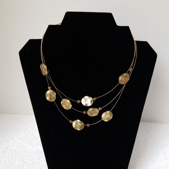 unknown Jewelry - Gold colored disks necklace